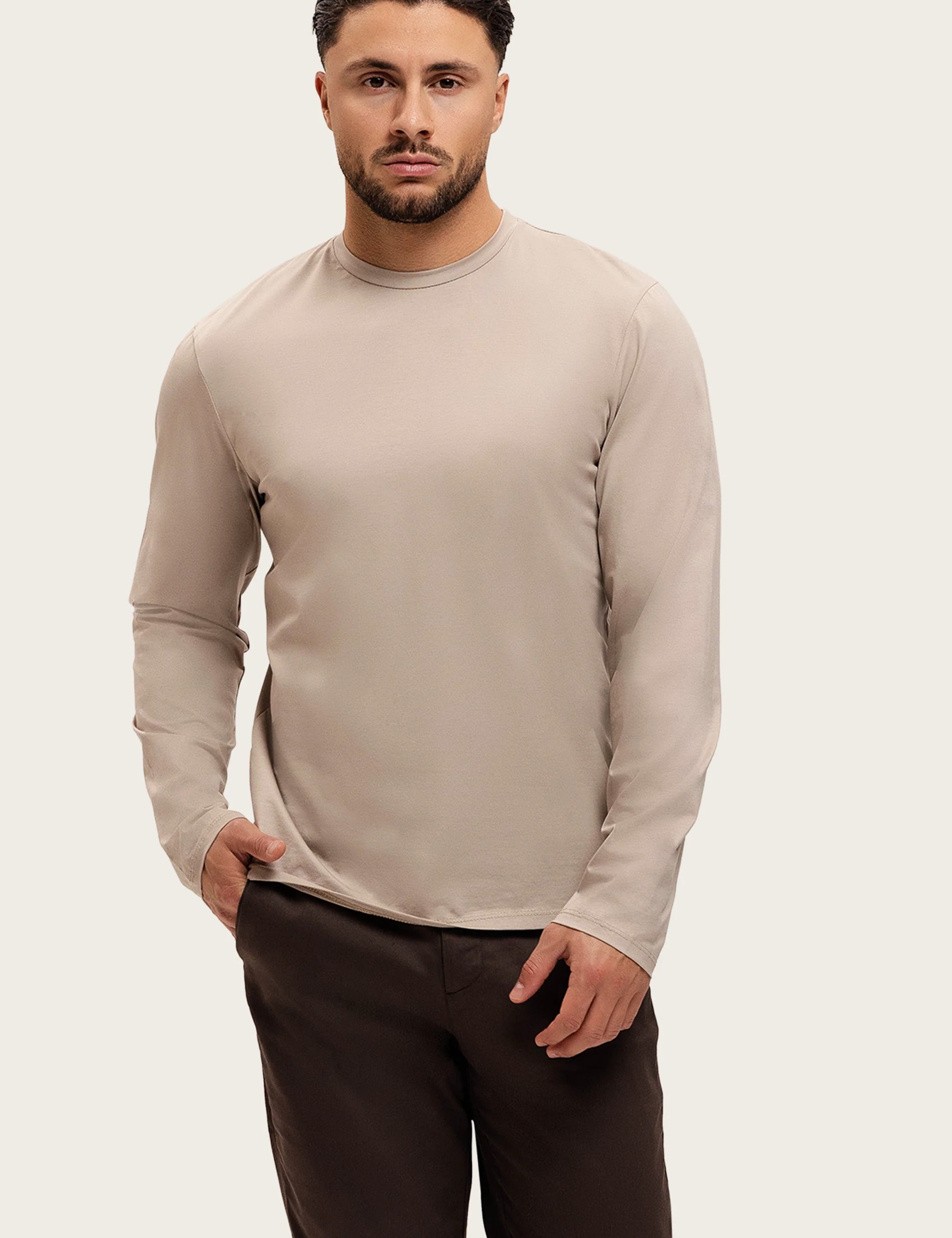 SHINY ESSENTIAL LONGSLEEVE BEIGE