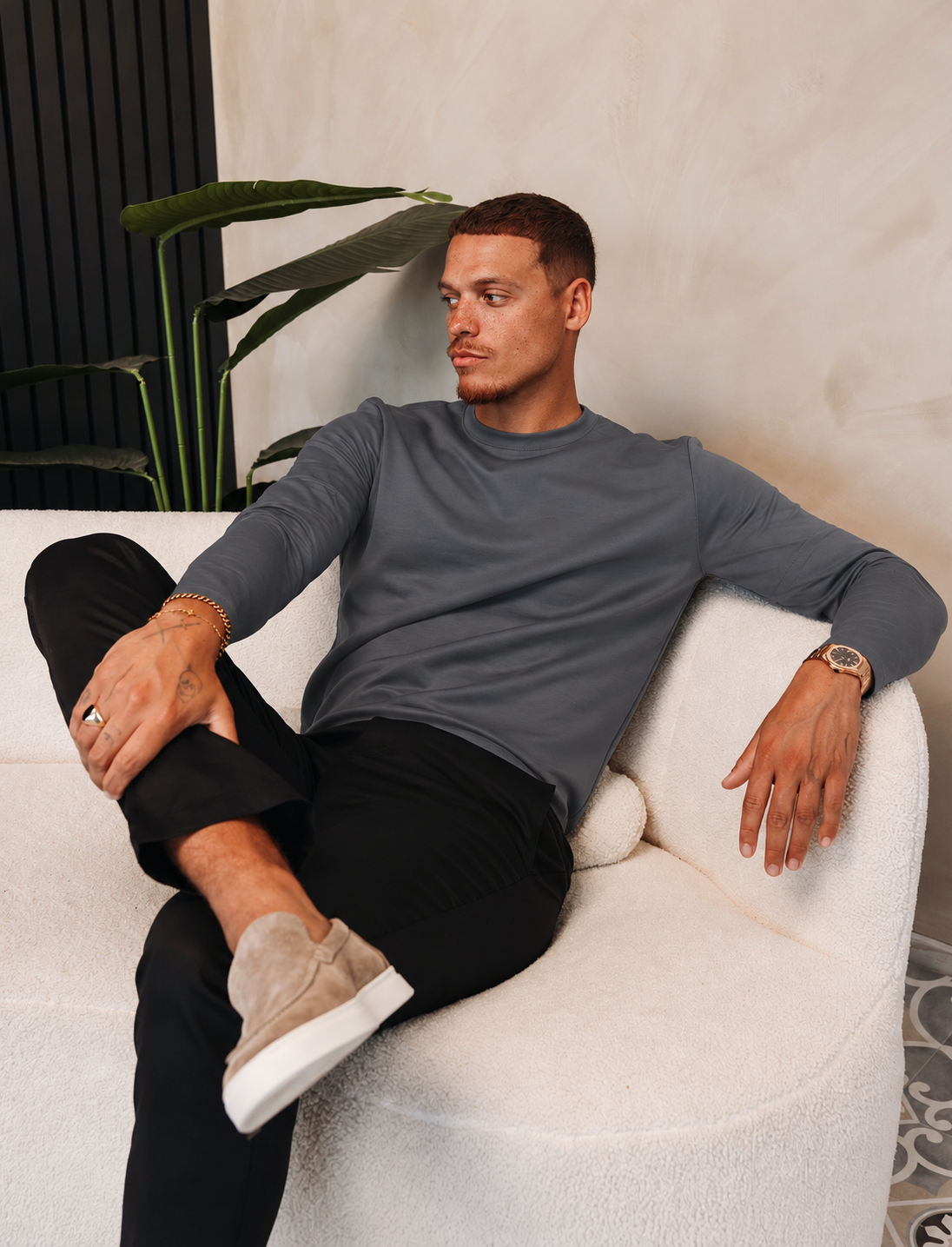 SHINY ESSENTIAL LONGSLEEVE GREY — lifestylefoto