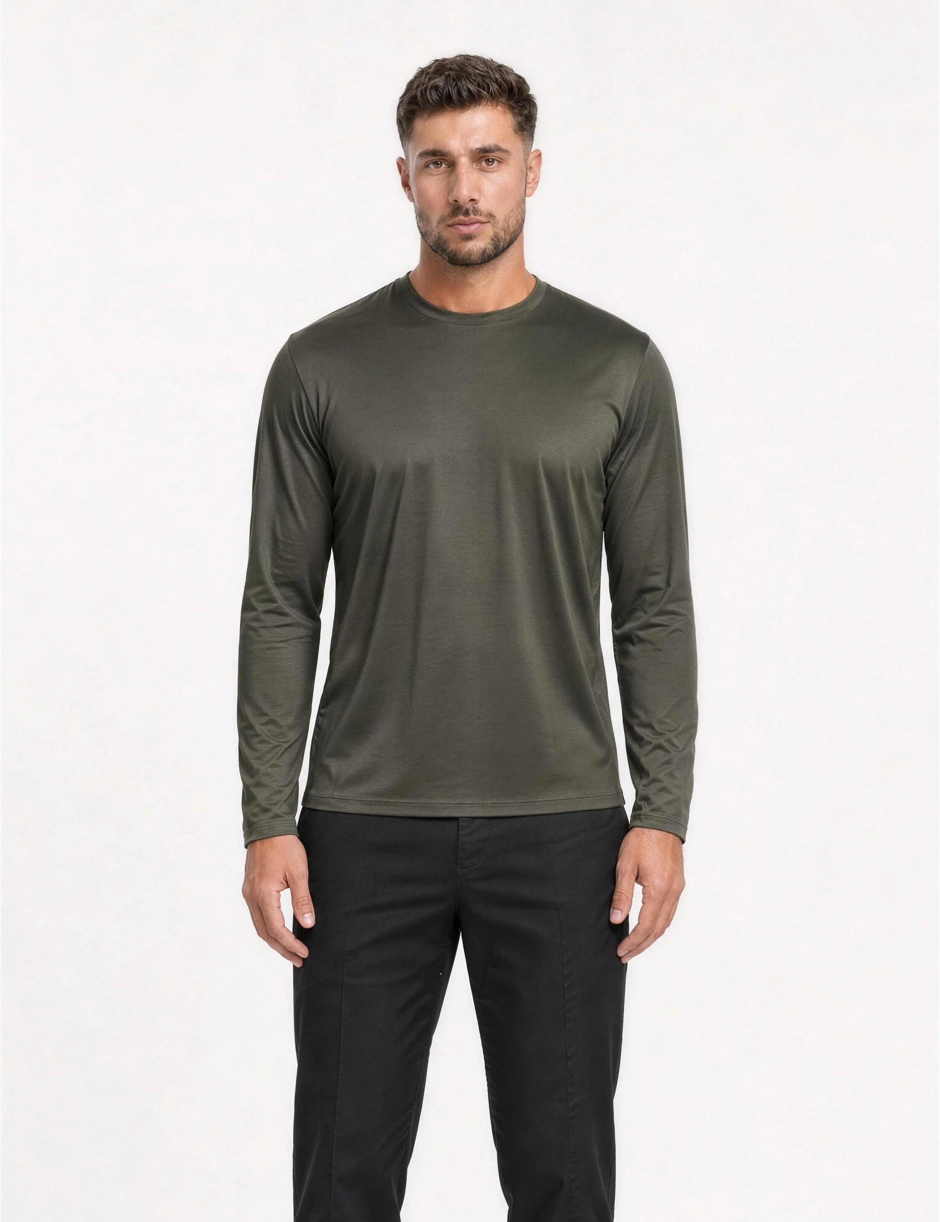 Shiny Essential Longsleeve Midnight Olive