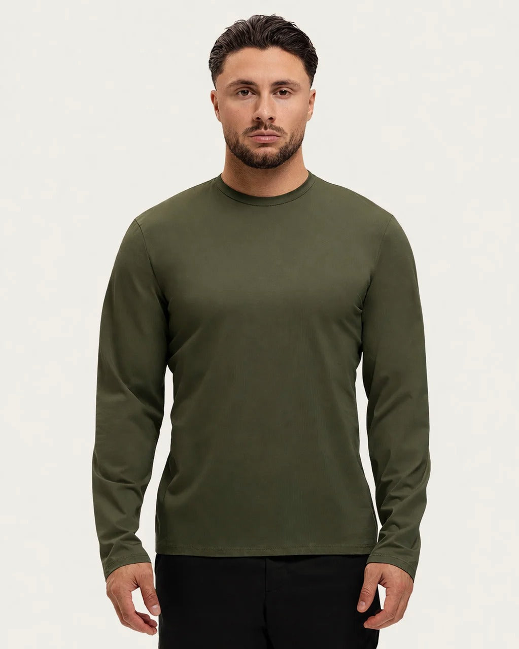 SHINY ESSENTIAL LONGSLEEVE MIDNIGHT OLIVE