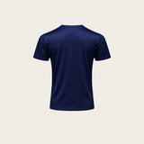 Shiny Essential Shirt Navy Blue - achtergrond #efece6