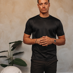 SHINY ESSENTIAL SHIRT BLACK — lifestylefoto