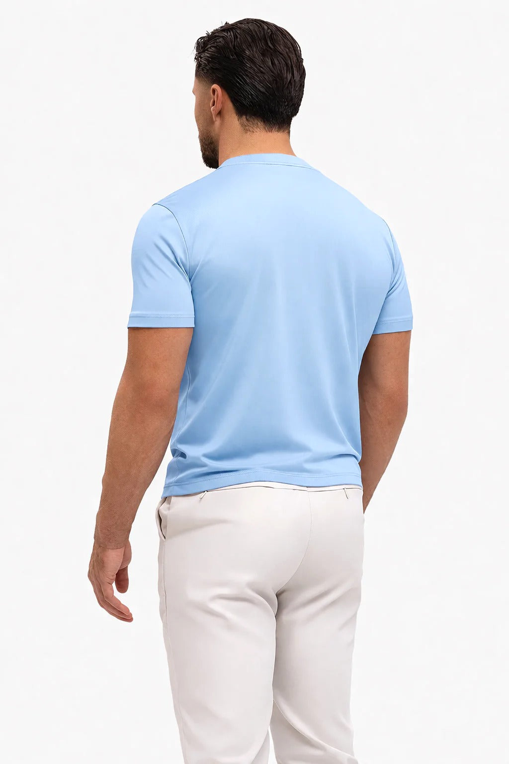 shiny essential shirt sky blue