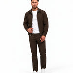 TECH SUIT | BROWN - volledige outfit met witte sneakers