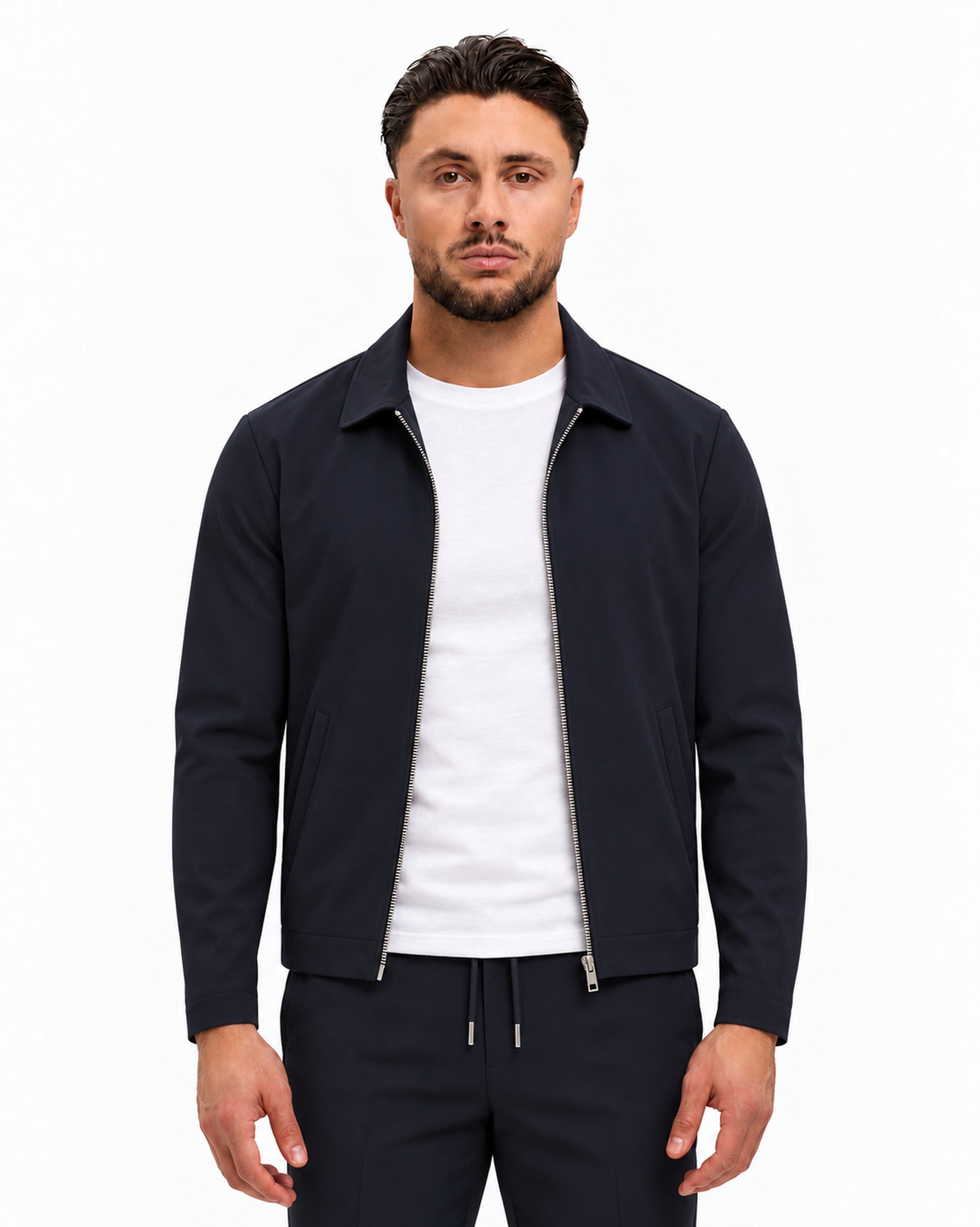 TECH SUIT NAVY - studio voorkant