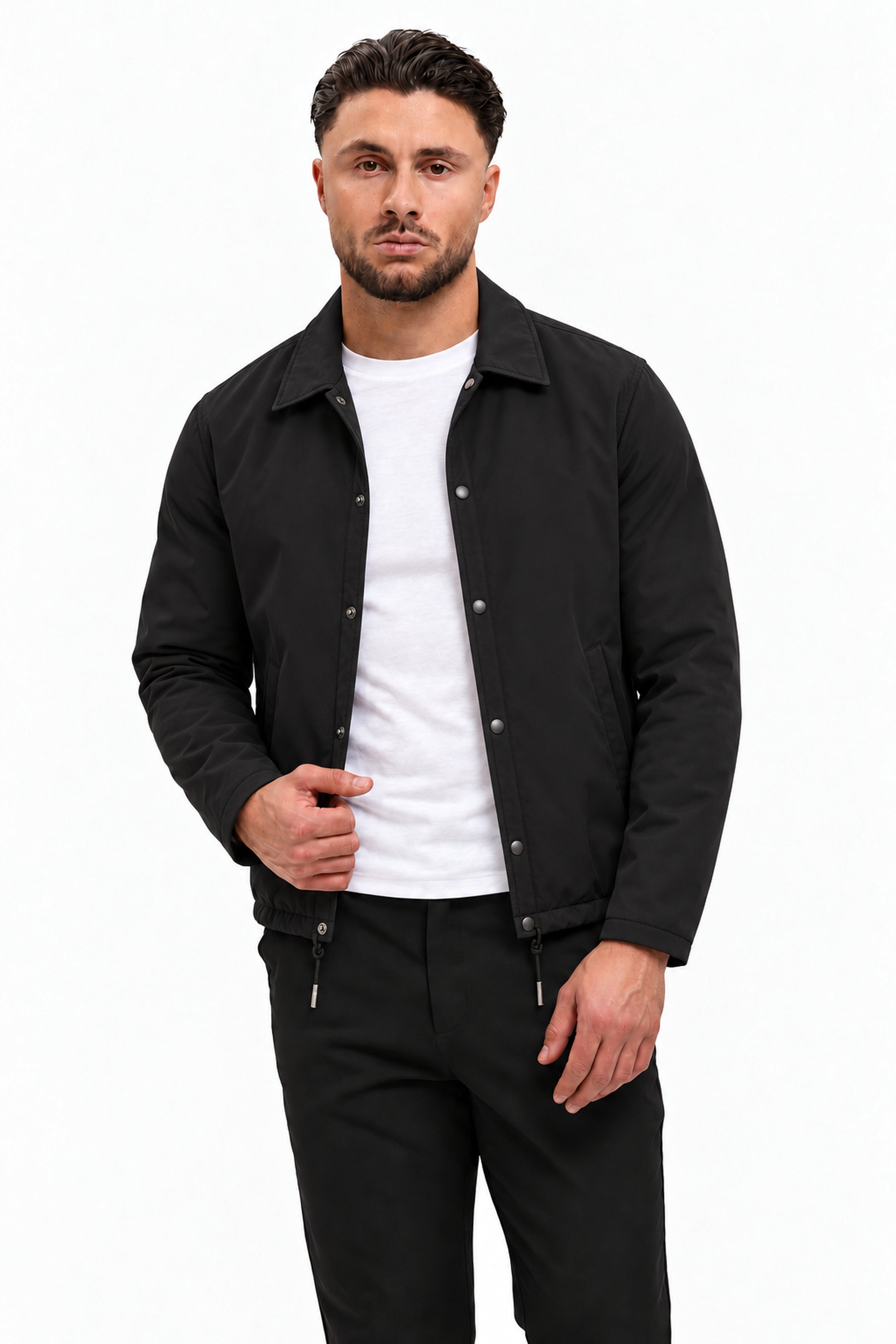 TORINO DOWN JACKET BLACK - studio pose