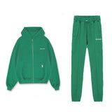 ZIPPER HOODIE TRACKSUIT GROEN