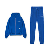 Reißverschluss-Hoodie-Trainingsanzug in Blau